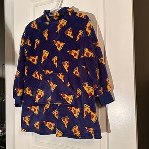 George Kids Pizza Slice Hoodie - Blue and Yellow